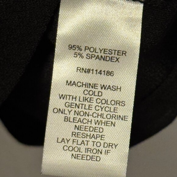 Love Scarlett Womens Top Sz 3X Black Tunic With Tie Neck & Button Cuffs - Picture 5 of 11